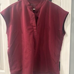 Figs Burgundy Rafaella Top